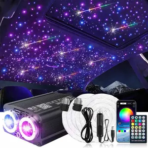 Meteor 950pcs*0.03in*12.5ft Starlight Headliner Kit, Fiber Optic Lights Kit with Bluetooth APP/Remote Control+DC Power Splitter Cable for Car Roof/Home