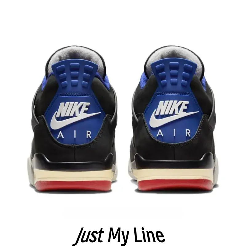 Retro Mid-Top Basketball Sneakers, Black Upper with Blue & Red Accents, Breathable Mesh Panels, Streetwear Style for Daily OOTD & Sporty Looks