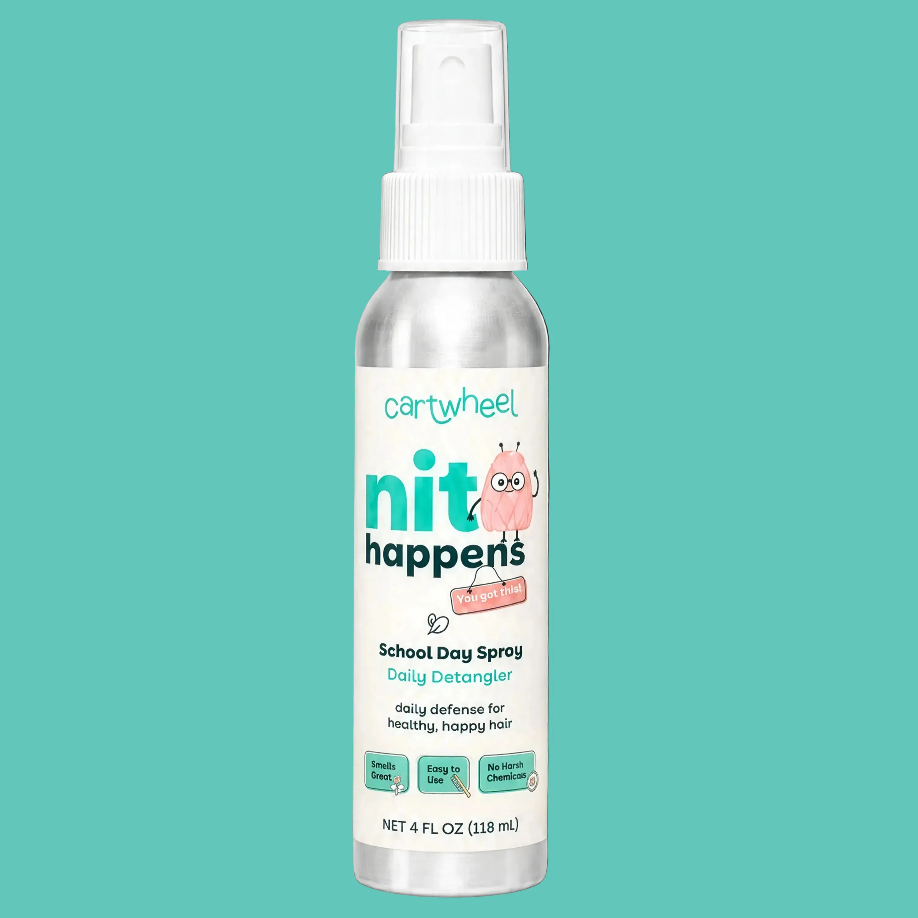 Nit Happens Daily Hair Detangler Spray, Haircare & Styling Treatment for Smooth, Tangle-Free Hair