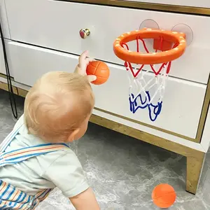 Basketball Play Set, Portable Basketball Hoop with 3 Counts Basketball Balls, Bath Pool Shooting Toy, Indoor Outdoor Sports Toy for Teens