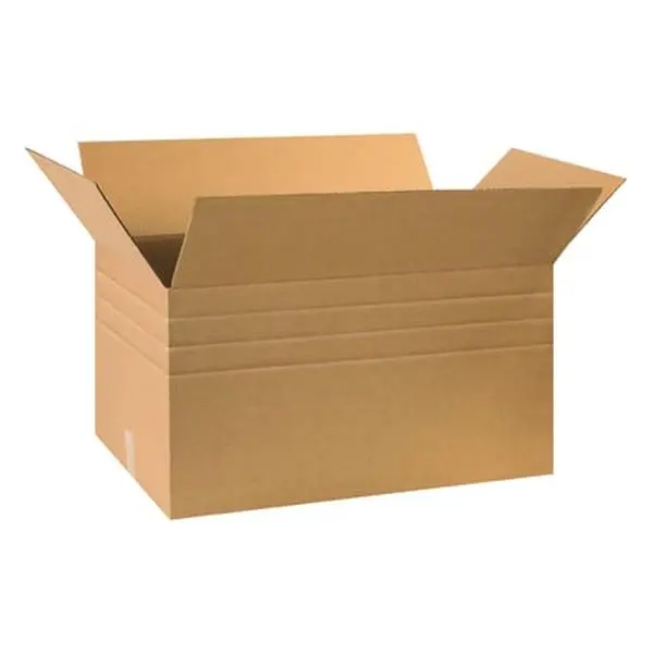 Durable Box Partners MD301716 32 Kraft Rectangle Corrugated Boxes - 15 Count, 30 in. x 17 in. x 16 in., Multi-Depth, Flat Pack, Multi-Size Cut-Down, No Special Carton-Sizing Tool Needed