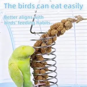 Parrot Feeder, Vegetable Rack for Parrots & Quails, Fruit Fork, Pet Bird Food Tray, Daily Feeding Tool, Essential Pet Care Supplies