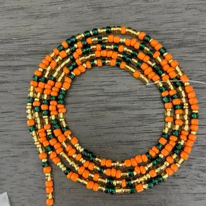 Golden Harvest tie on waist beads