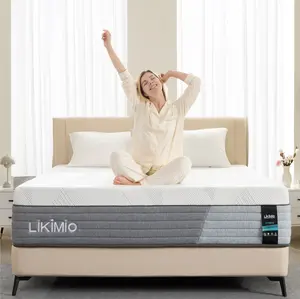 LIKIMIO 12/14 Inch twin/Full/queen Size Mattress, Hybrid 2-in-1 Adjustable Firmness Mattress - Cooling Gel Memory Foam & Pocket Springs, Motion Isolation, Edge Support, OEKO-TEX & CertiPUR-US Certified, Made in USA