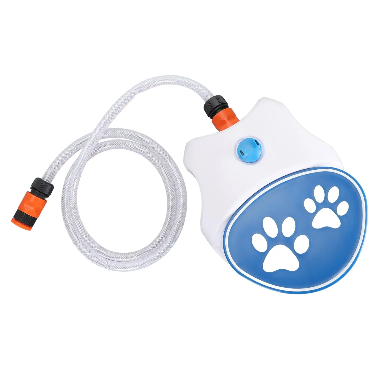 Stainless Steel Outdoor Paw-Activated Dog Water Fountain - Step-On Sprinkler Toy for Large Dogs, Hose Attachment, Pet Feeding Accessory with Hydration & Entertainment Functions
