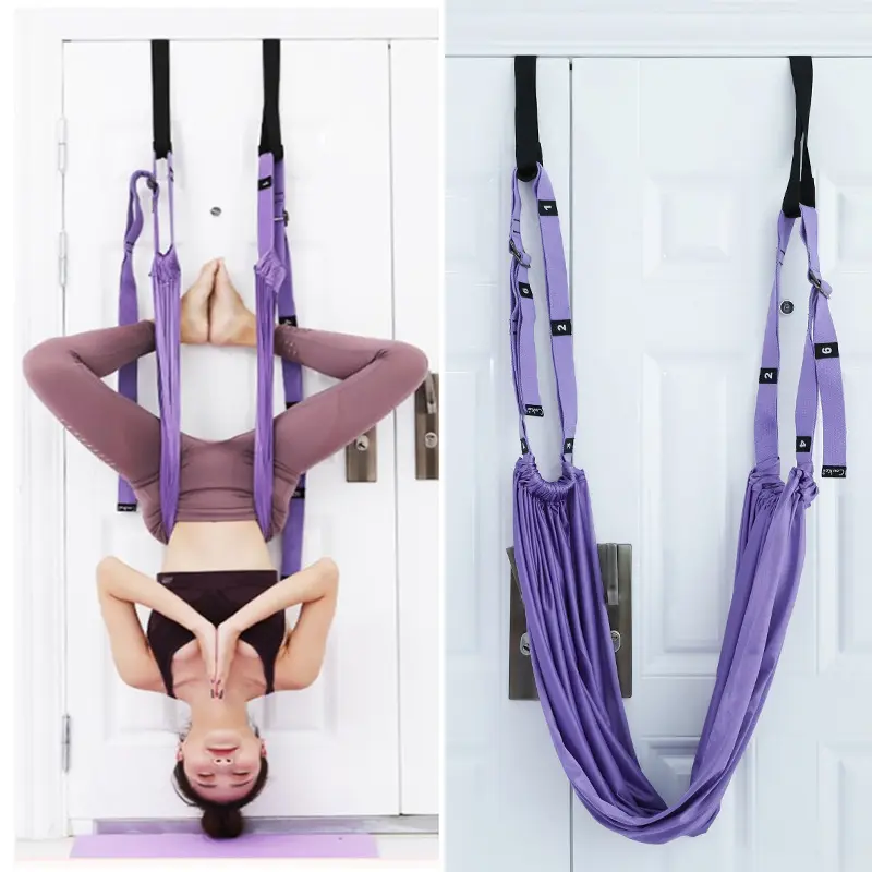Yoga Stretching Band, Stretching Gear & Yoga Fitness Equipment for Hip Stretch, Inverted Rope Pull, Split Training & Lower Waist Support, Back Stretch Belts, Leg Stretcher Belts