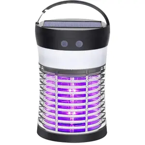 Rossetta Bug Zapper Electric Solar Mosquito Killer, 3000V High Powered, Rechargeable Insect Fly Trap for Indoor & Outdoor Use, Waterproof UV Design