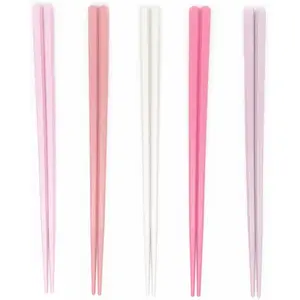 5 Pairs Fiberglass Reusable Chopsticks, Non-Slip, 5 Pairs Set (Pink) Cutlery Tableware Kitchenware Hot