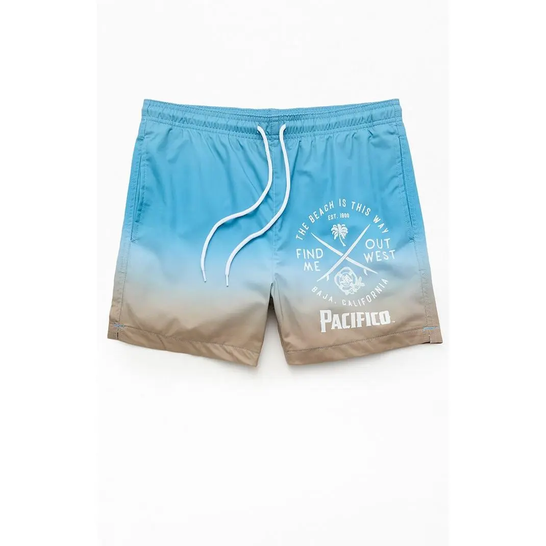 PacSun Men's Ombre Pacifico 4" Swim Trunks