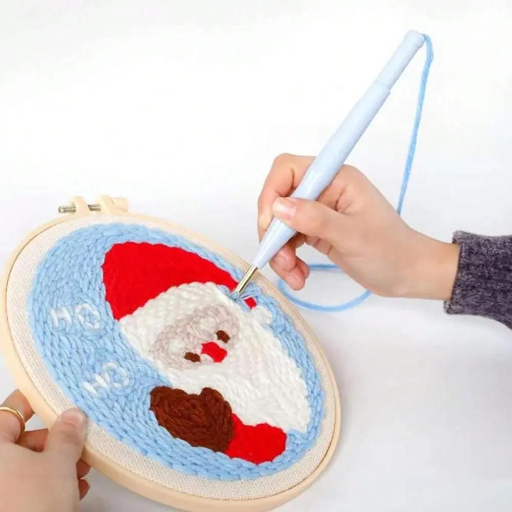 1Pcs Embroidery Kit Punch Needle Stitching Tool Magic Embroidery Needle Pen Weaving Tool Knitting Sewing Tools for DIY Carpet Hoo