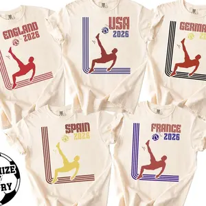 Custom Bicycle Kick Soccer Fan Shirt, 2026 USA Canada & Mexico, Football Jerseys, Soccer Tee