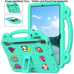 Kids Shockproof Case for Samsung Tab S10+/S9+/S8+/S7 FE 12.4" - Lightweight EVA Handle Stand Cover, Drop-Proof Protective Armor for Toddlers & School