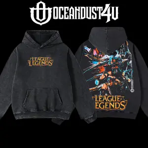 OceanDust4U League of Legends Caitlyn Menswear Apparel, 100% Premium Cotton Oversized Unisex Hoodie & T-shirt, Pre-Washed Classic Top, American Made