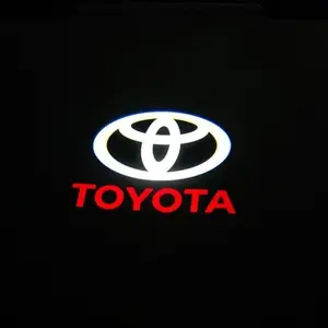 MONKEYKING Door sensor lights 2pcs LED door welcome Projection logo light For Toyota Camry Highlander Land Cruiser Prado Avalon Reiz Rav4 Crown CHR accessory