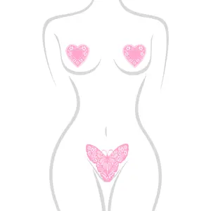 Edible Lingerie for Women Bubblegum Flavor (Floral Design)