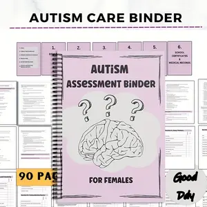 Women & Girls Autism Assessment Handbook, Adult Women Asd Evaluation Tool Kit, Diagnostic Checklist, Symptom Tracker, Therapist Resources