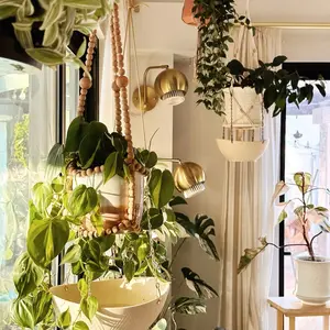 Hanging Catch Tray - Cream + Gold