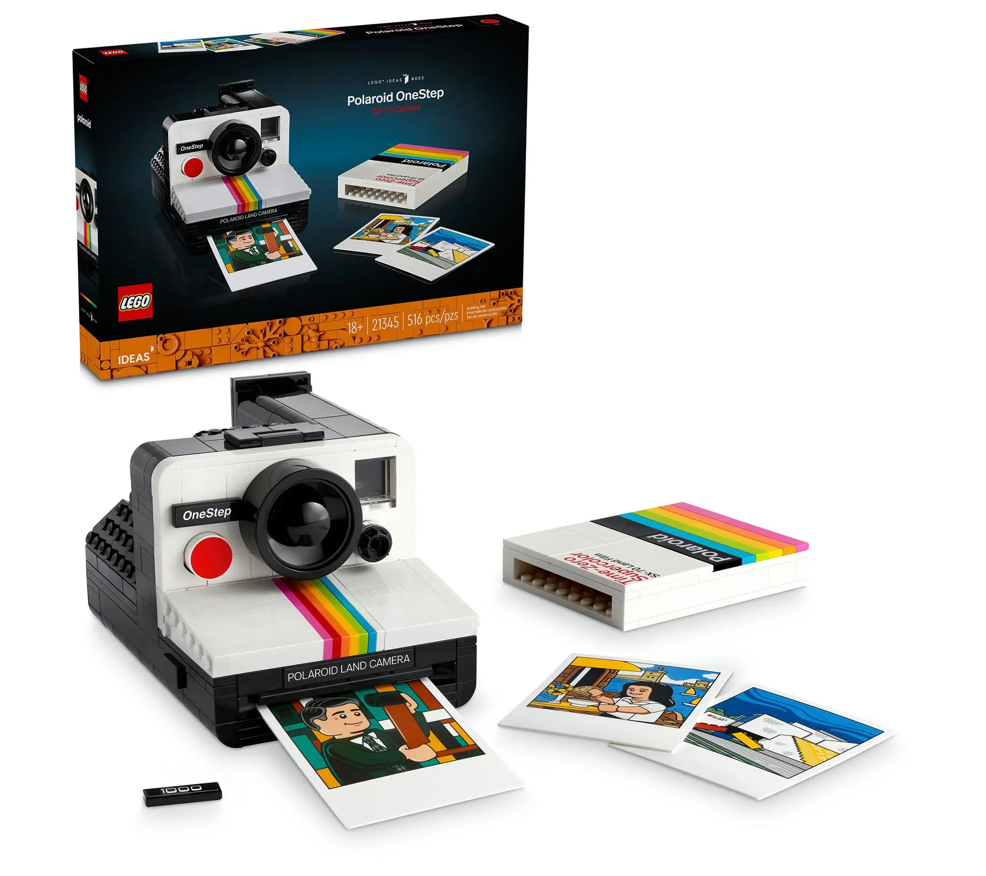 LEGO Ideas Polaroid OneStep SX-70 Camera Gift for Photographer LEGO Ideas Polaroid OneStep SX-70 Camera Gift for Photographer