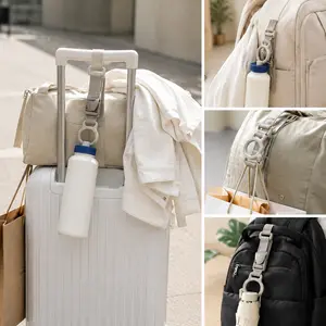 2 Pieces Adjustable Detachable Luggage Strap, Woven Travel Bundling Belt for Securing Extra Items on Suitcase and Backpack