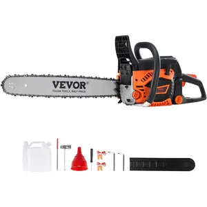 VEVOR Gas Chainsaw,58CC 20" 3.22HP, Gasoline Powered Chain Saw, Handheld Cordless Petrol Chainsaws for Tree Wood Branch Cutting, Tree Trimming, Land Clearing, Farm Garden Ranch Forest Cutting Use