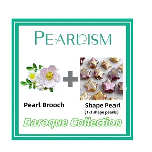 【Joey】Daisy Pearl Brooch + Baroque pearl  Collection (Min 1 pc Baroque pearl) [Open in live ]｜Freshwater Baroque Pearls