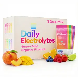 Daily Electrolytes, Himalayan Pink Salt No-Sugar Electrolyte Drink Mix | Hydration Powder Packets Beverage Naturally Sweetened Optimal Mineral Balance Healthcare