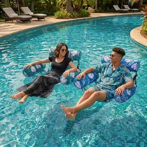 Adult Floating Pool Chair 1/2 Pieces, Comfortable Water Hammock, Soft Fabric, Ideal for Summer Swimming Pools, Beaches, Lakeside, Pool Float Chairs
