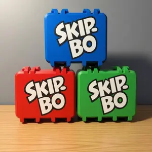 Skip-Bo Card Game Travel Case: Durable Storage Box & Card Holder