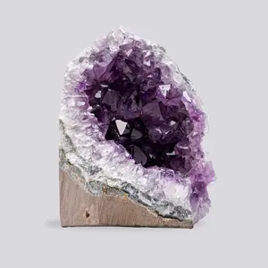 Small Uruguayan Amethyst Cluster 0.5-1 lb - Compact Deep Purple