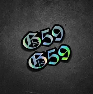 G59 Sticker 4 inch long- 2 Pack Holographic Car Sticker, Laptop Sticker, Outdoor Use Durable Waterproof Stylish