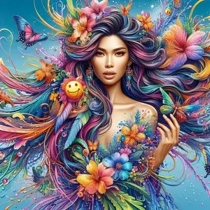 5D DIY Full Drill Round Diamond Painting - Diamond Art Painting Kit Handicraft Butterfly Wings Mosaic, Canvas - DIY Wall Art, Home Decor, Perfect for Valentine's Day, Independence Day, Birthdays, and Anniversary Gifts.