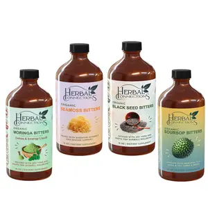 Herbal Connections Organic Wellness Blend: Soursop, Seamoss, Black Seed & Moringa Bitters -  Health Elixir  - Healthcare Dietary gut health