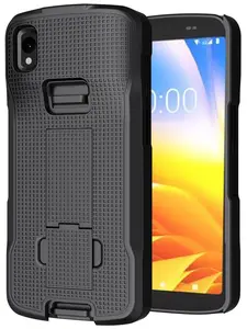 Case with Stand for Zebra TC22 TC27 Mobile Computer Scanner, Nakedcellphone Textured Slim Hard Shell Protector Cover with Kickstand