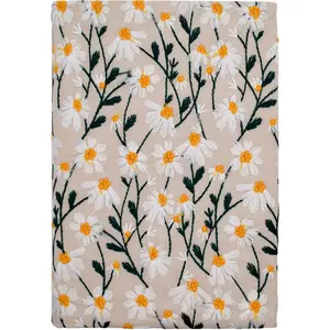 BLBMH Handmade Bible Cover 10x7 | Fixed Non-Stretch Fabric Sleeve with Bookmark | Large Hardcover Paperback | Gift for Women - Daisy 2