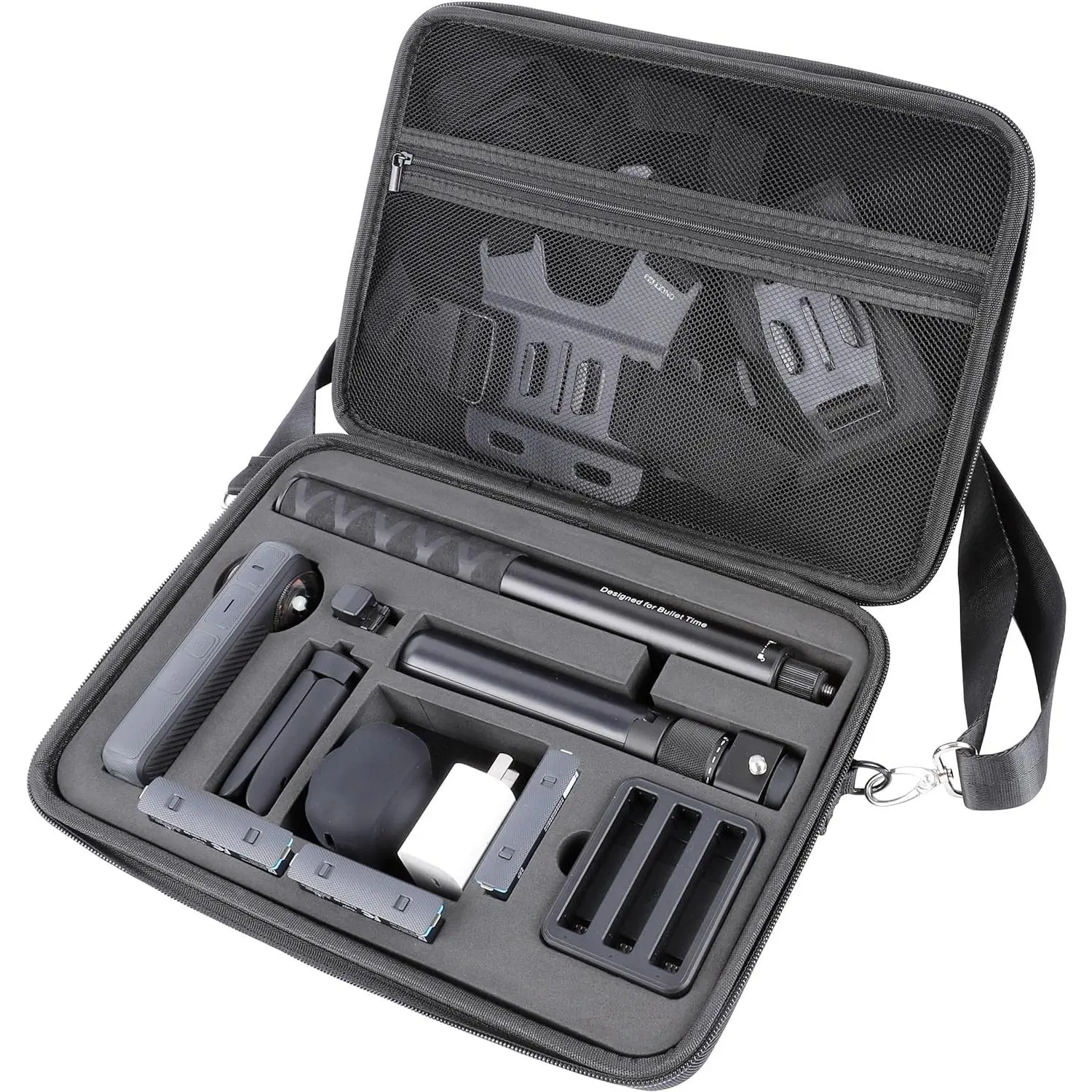 Case for Insta360 X5 X4 Camera - Large Hard Shell with EVA Liner Bag Compatible for Insta 360  Time Handle/Selfie stick and other Accessories