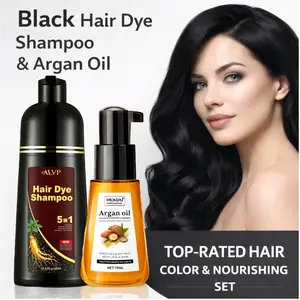 ALVP 2026  Shampoo 5 In 1 Herbal  Color Shampoo For Women & Men Covers 100% Grays Long Lasting Nourishes Scalp