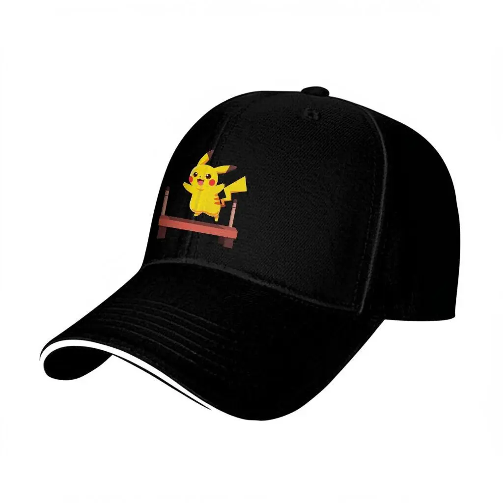 PIKACHU Baseball Hats, Cute, for Men, Funny, PIKACHU Printed Baseball Cap, Gaming, Women's Ponytail Hat, New, Resist Hats