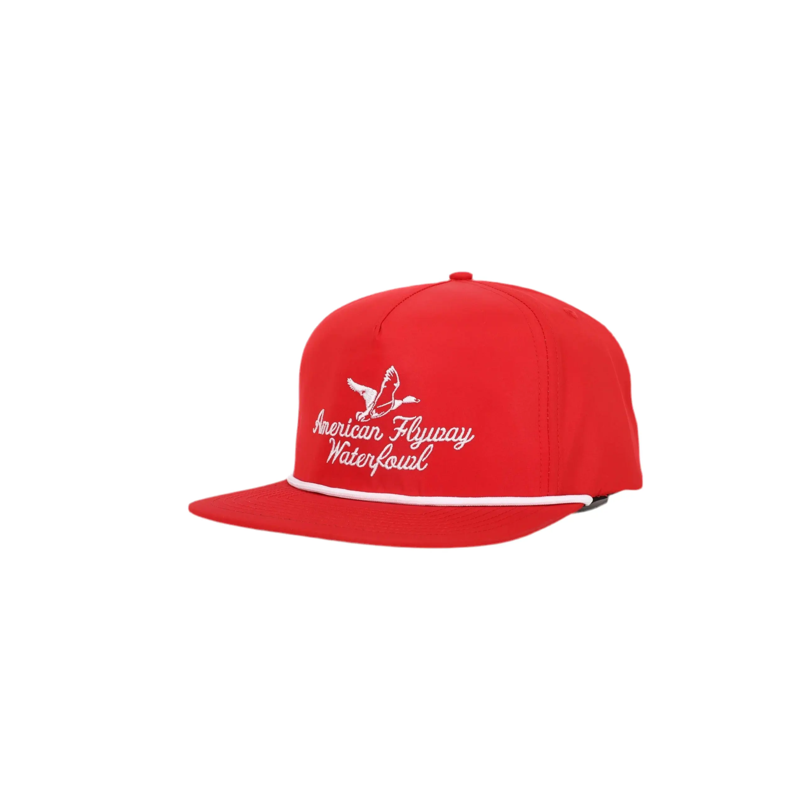 American Flyway Waterfowl Vintage Style Casual Rope Men’s Hat - Red, White Rope, Adjustable Snapback, Customizable Sports & Outdoor Cap, Men’s Hats, Men's Accessories