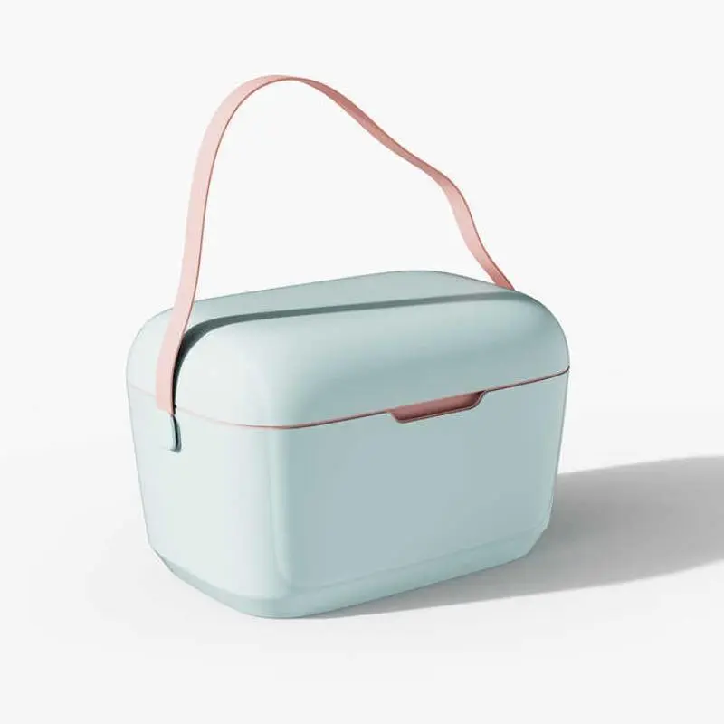 6qt Portable Outdoor Cooler for Camping and Picnics, Insulated Design with Carry Strap and Lock, Perfect for All Ages