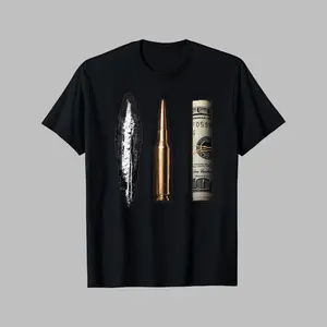 Men's 100% Cotton Narcos Graphic Print Crew Neck Short Sleeve T-Shirt - Ribbed, Smooth, Durable Premium Quality Casual Summer Unisex Menswear Top (Black)