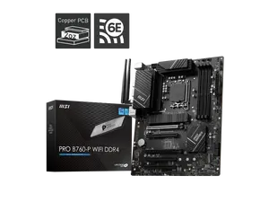 MSI PRO B760-P WIFI DDR4 LGA 1700 (l12th&13th Gen), SATA 6Gb/s  motherboard, WiFi 6,Intel 2.5Gb LAN,2xM.2 Slots