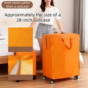 Foldable Wheel Storage Bag, Thick Large Capacity Swivel Wheel Luggage Bag, Durable Waterproof Handheld Luggage, Student Dorm, Travel Shopping, Moving, Space Saving Bag