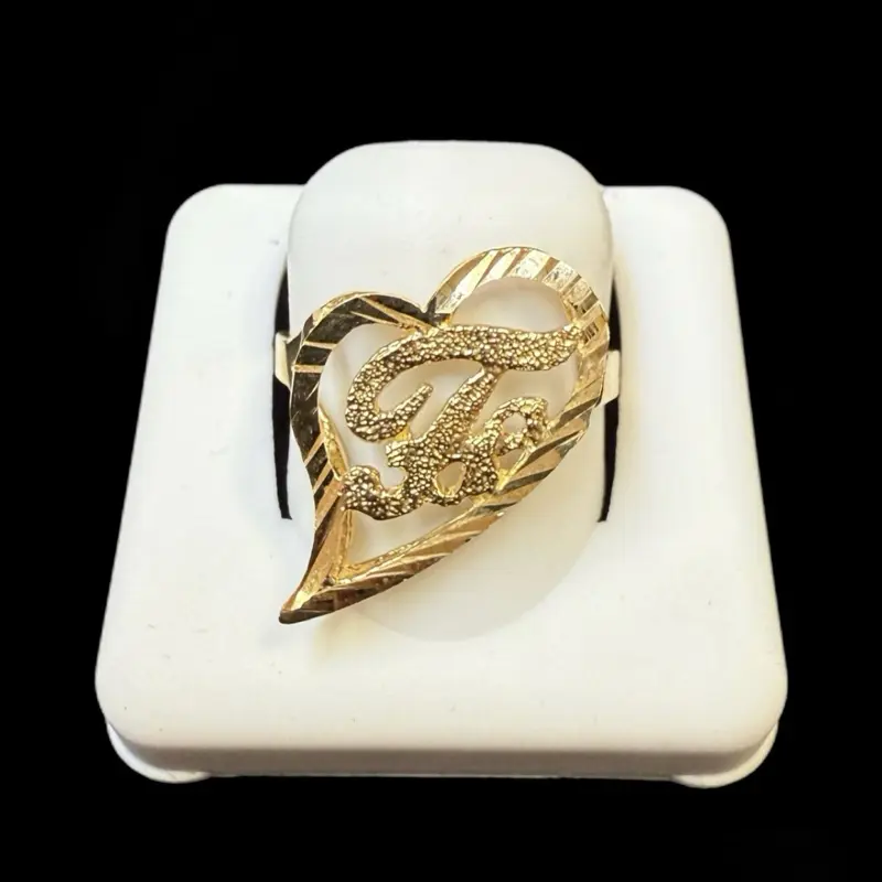 Variety gold Letter heart rings