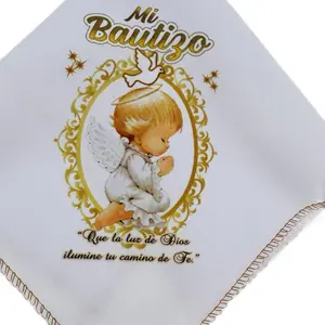 12pcs Clean Baptism Napkins - 10x10in Baptism Favor, 100% Polyester Tableware, Reusable Cloth Napkins