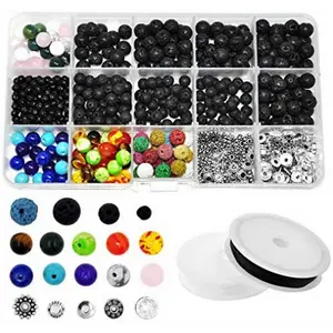 Lava Stone Beads for Essential Oil Bracelet, Lava Rock Necklace, Lava Bead Jewelry Making; by Mandala Crafts