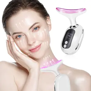 Light Facial Massager for Face and Neck, 7 Color Light Therapy, Face Sculpting Wand, Daily Skin Care Tool, 1pc