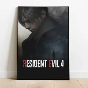 Resident Evil 4 Game Poster, Resident Evil IV Video Game Posters Decor Photo Print Room
