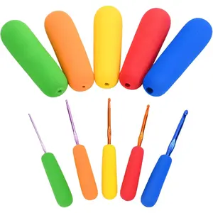 Crochet Hook Grip  Crochet Hook Grips Crochet Handle Multi-Size  Crochet Hook Handle Attachment Fits 2mm-10mm Hooks- for Comfort and  Hands (Only EVA Handle)