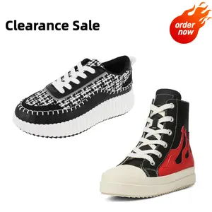 Clearance Sale Black and White Bandana Print Platform Sneakers for Women Lace Up Casual Platform Shoes Comfortable Chunky Sole Fashion Sneakers for Everyday Wear