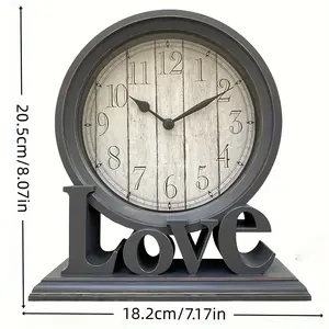 Vintage Style Mantel Desk Clock, Classic Table Clock for Bedside, Office, Bedroom & Living Room, Decorative Home Decor Timepiece